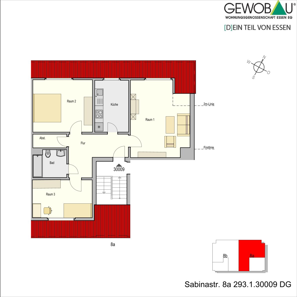Wir modernisieren für Sie eine 1,5 Raumwohnung in Essen Steele